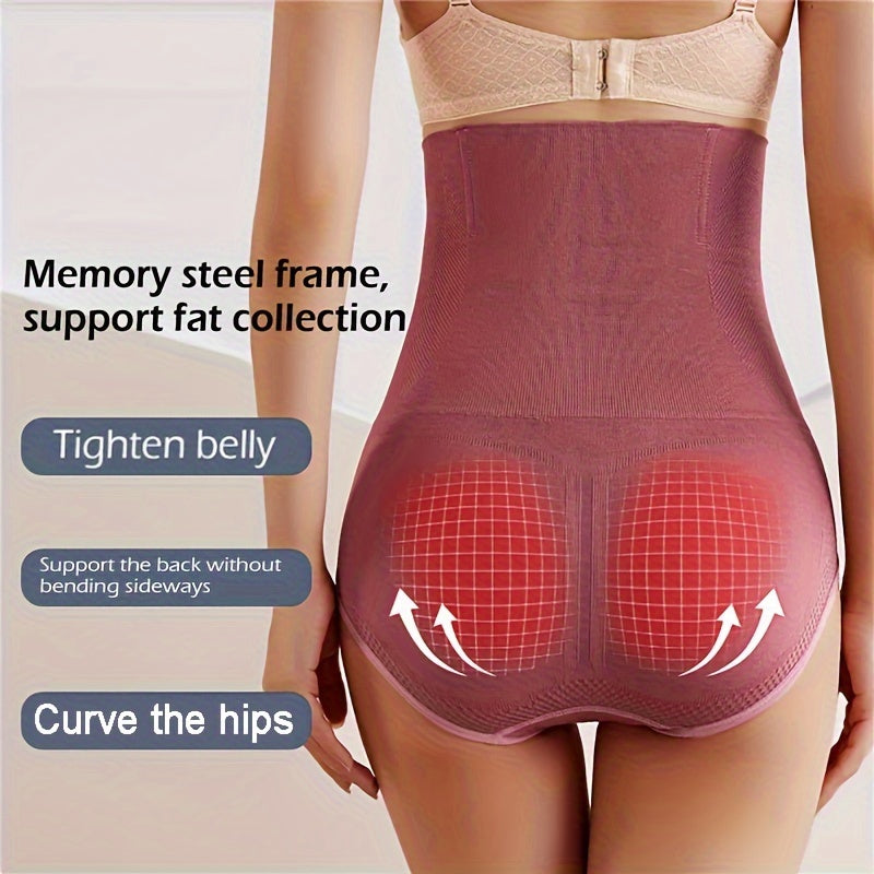 Seamless High-Waist Shapewear Panties - Breathable, Tummy Control Underwear for Fitness & Training
