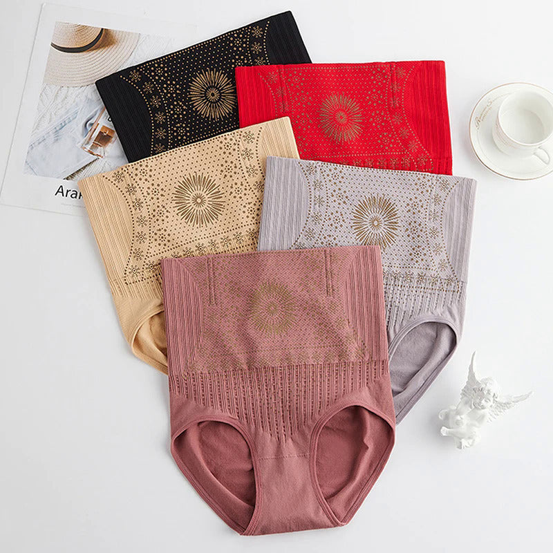 Seamless High-Waist Shapewear Panties - Breathable, Tummy Control Underwear for Fitness & Training