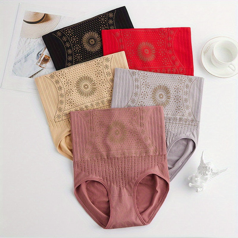 Seamless High-Waist Shapewear Panties - Breathable, Tummy Control Underwear for Fitness & Training
