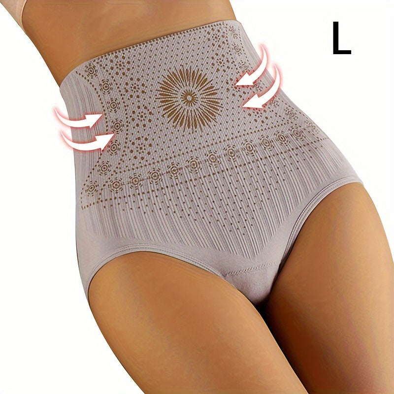 Seamless High-Waist Shapewear Panties - Breathable, Tummy Control Underwear for Fitness & Training