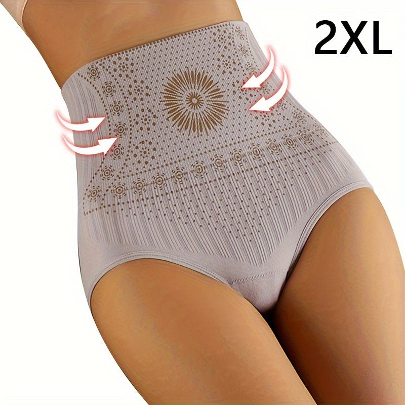 Seamless High-Waist Shapewear Panties - Breathable, Tummy Control Underwear for Fitness & Training