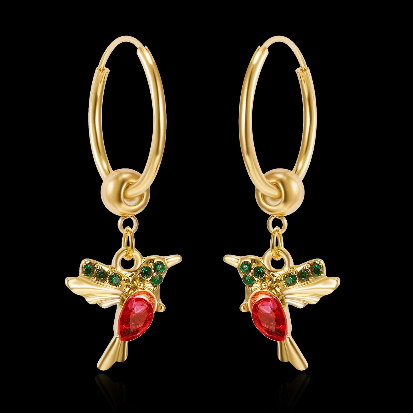 Unique Little Bird Drop Long Hanging Hummingbird Earring Jewelry