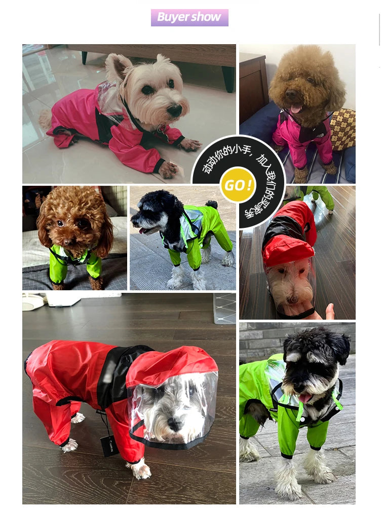 PawGuard Pet Dog Raincoat – The Dog Face Waterproof Jumpsuit