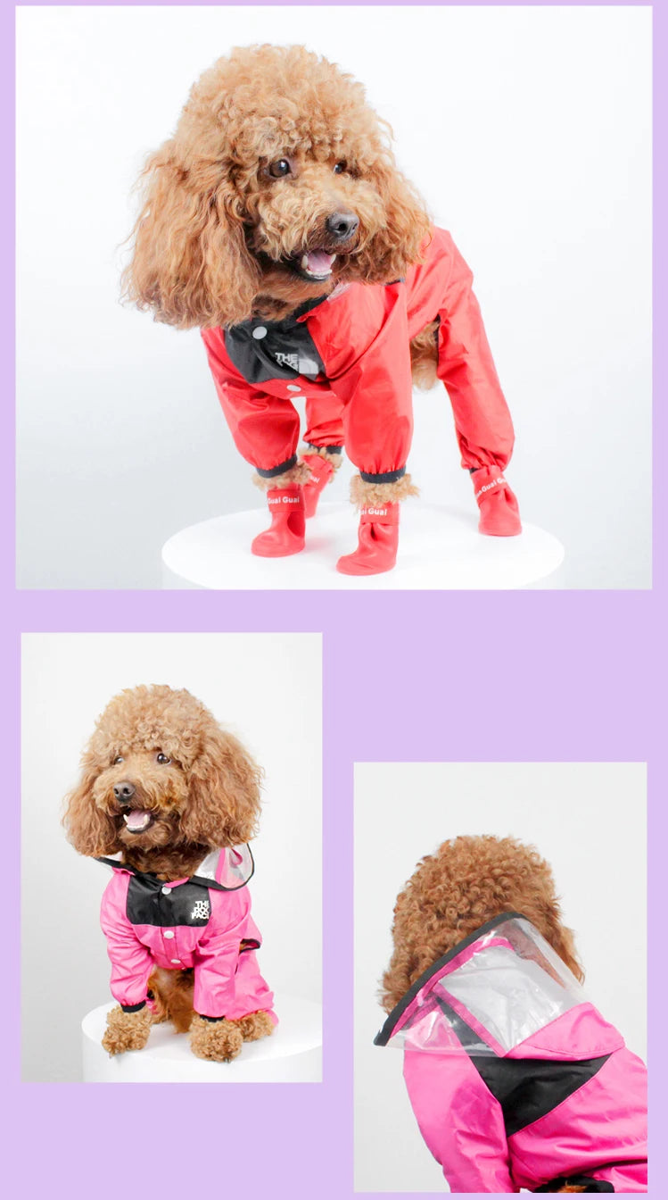 PawGuard Pet Dog Raincoat – The Dog Face Waterproof Jumpsuit