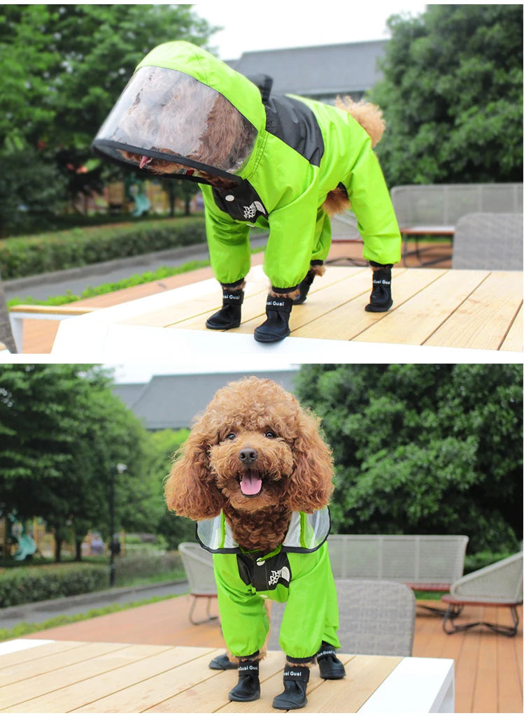 PawGuard Pet Dog Raincoat – The Dog Face Waterproof Jumpsuit