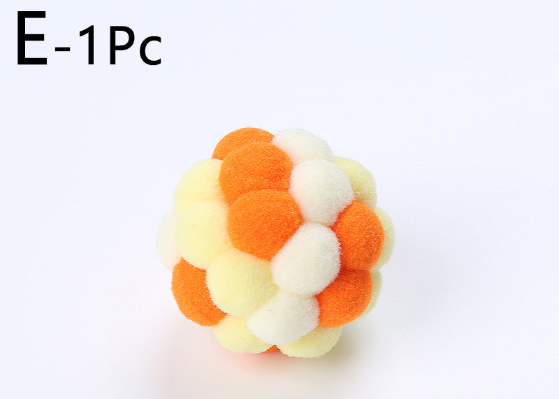 Interactive Plush Cat Toy Balls – Colorful Teaser Toys for Cats