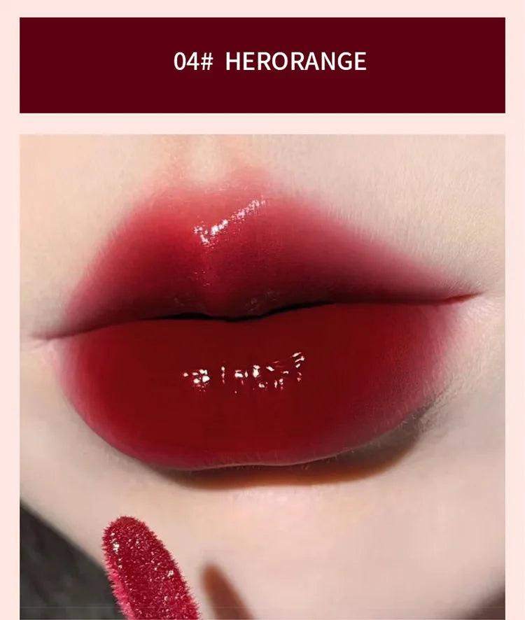 Lightly Glass Water Gloss Herorange Lip Glaze Mirror Moisturizing Plump Lips