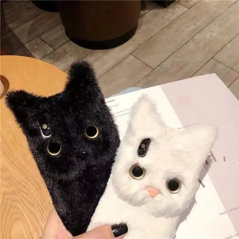 Plush Fur Phone Case For iPhone 15 14 XS XR X 13 12 11 Pro Max fluffy Fur Cover For iPhone 6 6S 7 8 Plus Cases