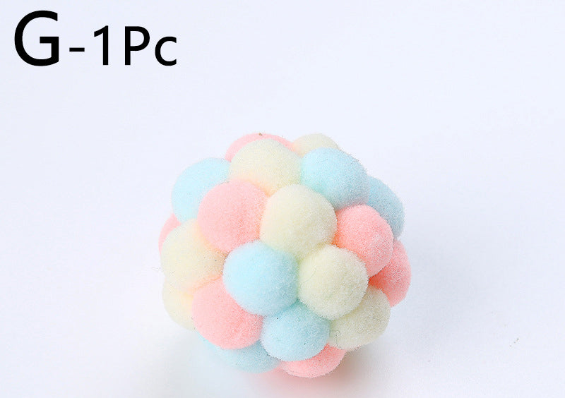 Interactive Plush Cat Toy Balls – Colorful Teaser Toys for Cats