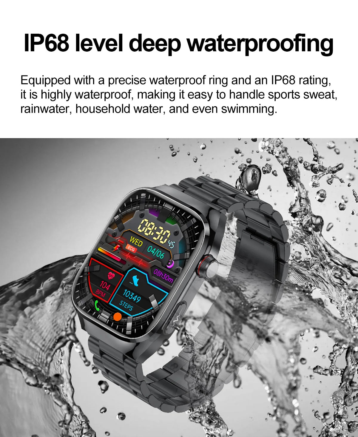 GUHUAVMI Uric Acid Blood Fat Smart Watch – Advanced Health Monitoring at Your Fingertips