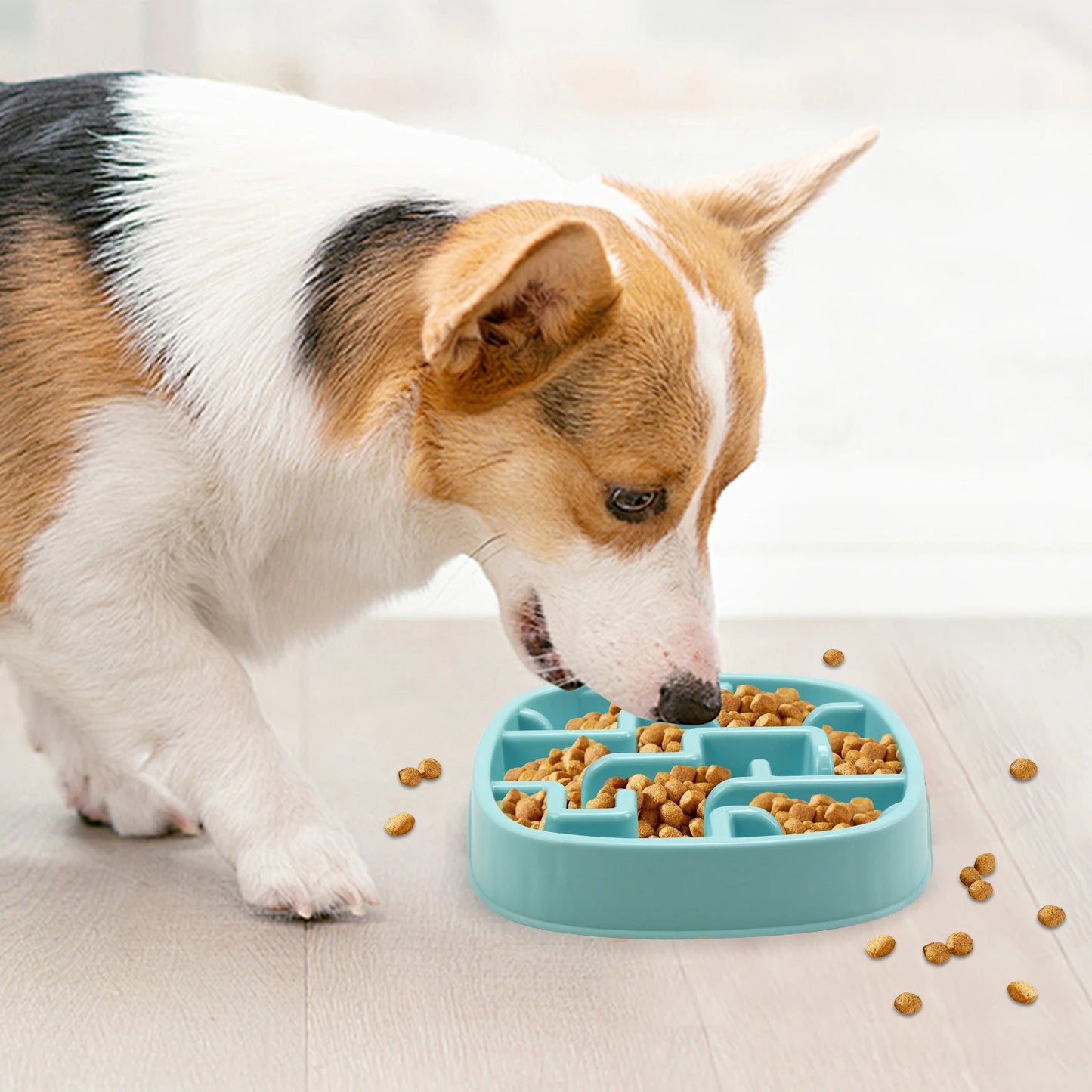 Pet Dog Slow Feeder Bowl Fun Non Slip Anti-Gulping