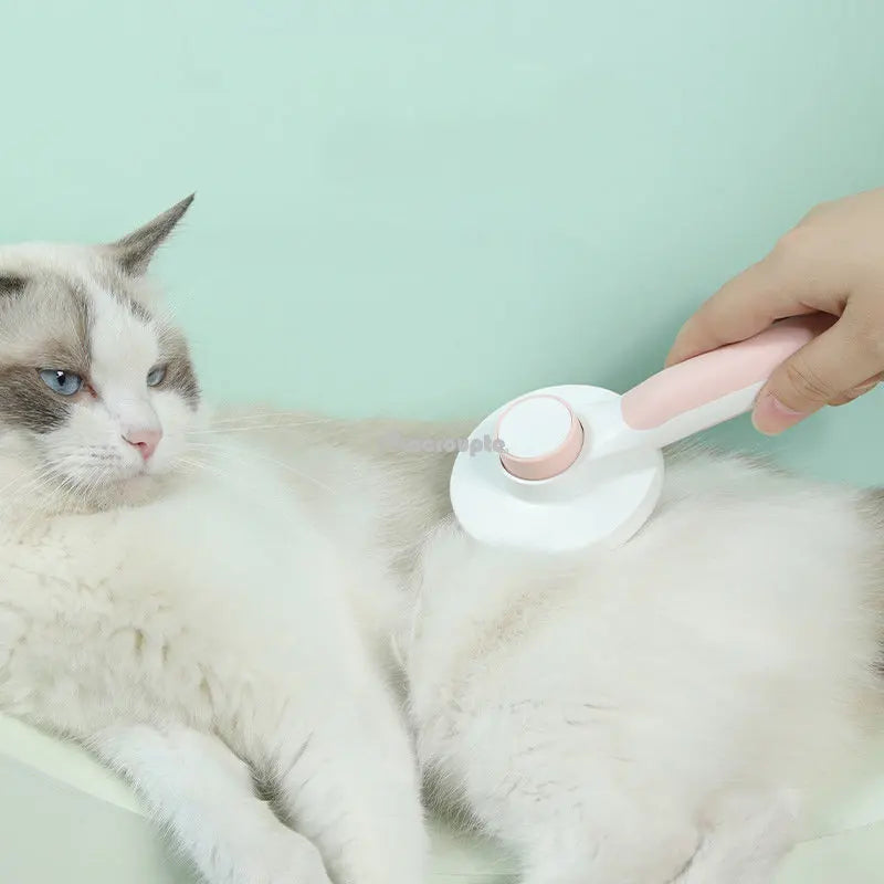 Selbstreinigende Zupfbürste für Hunde und Katzen, entfernt Unterwolle und verfilzte Haare, Massage