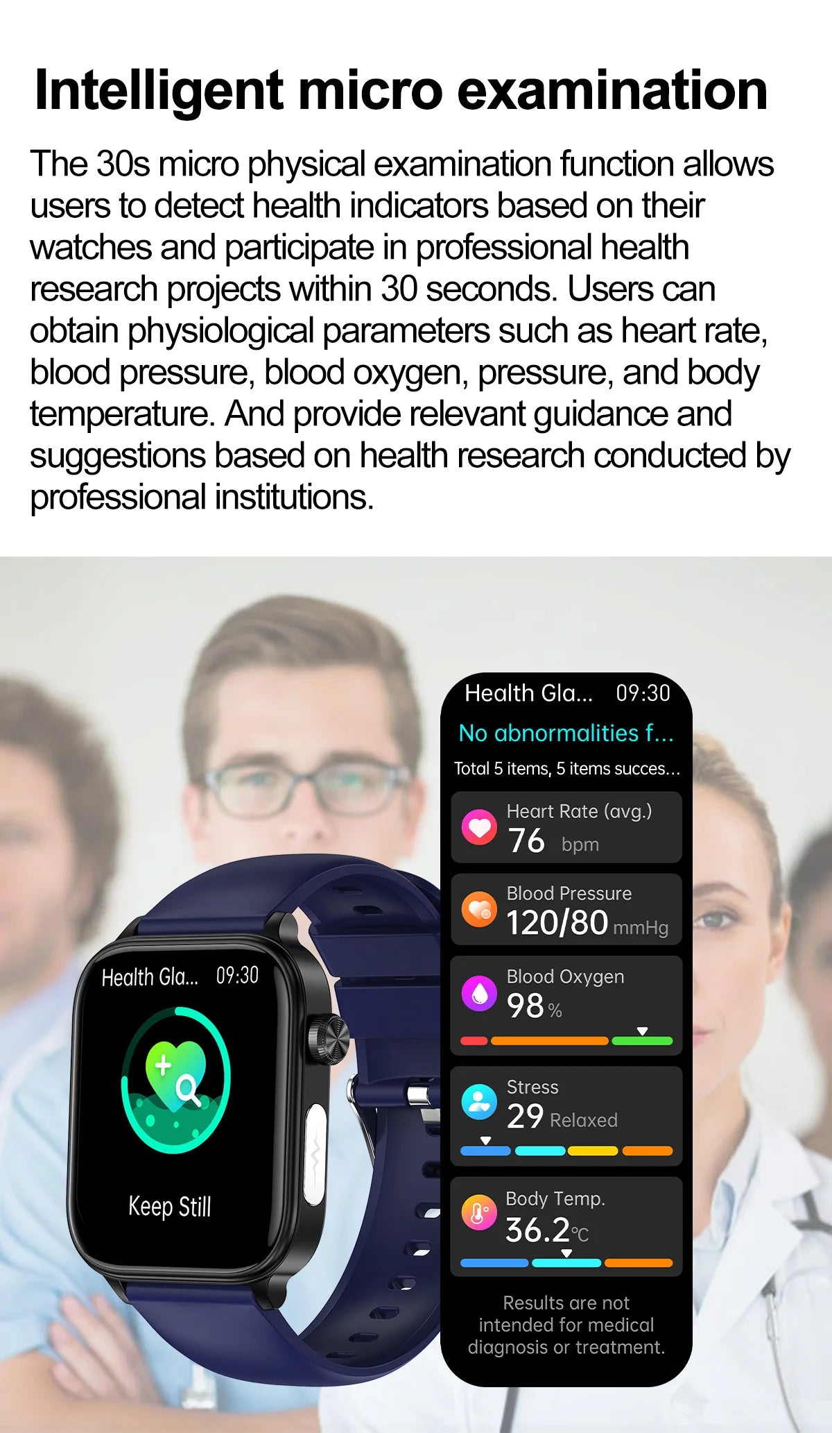 ECG+PPG Medical-Grade Smartwatch for Men: Monitors blood glucose, lipids, and uric acid, with Bluetooth connectivity for comprehensive health tracking.