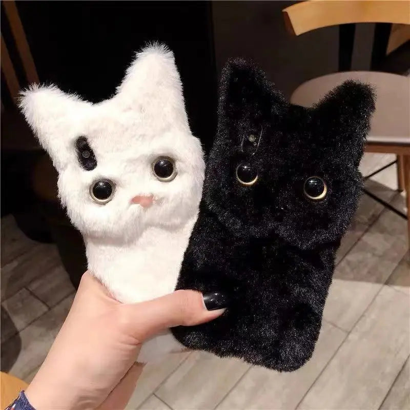 Plush Fur Phone Case For iPhone 15 14 XS XR X 13 12 11 Pro Max fluffy Fur Cover For iPhone 6 6S 7 8 Plus Cases