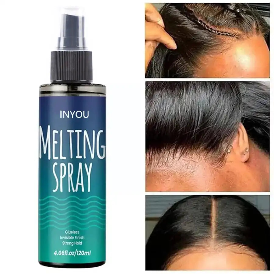 Melting and Holding Spray Glue-Less Hair