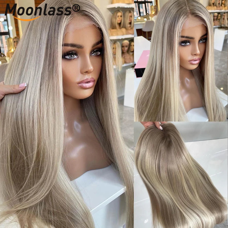 Human Hair Wigs 180% Density Preplucked Brazilian Remy Hair Wigs 13x6