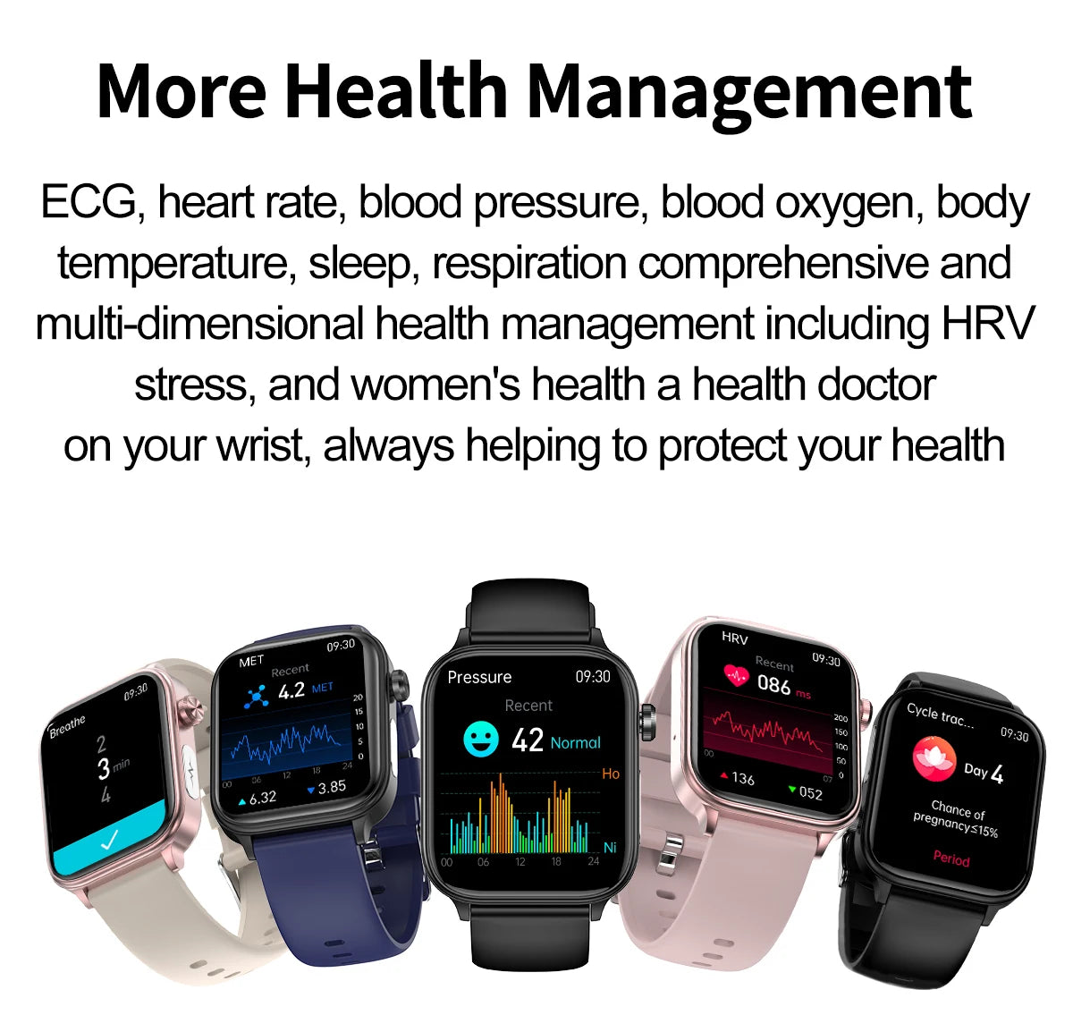 ECG+PPG Medical-Grade Smartwatch for Men: Monitors blood glucose, lipids, and uric acid, with Bluetooth connectivity for comprehensive health tracking.