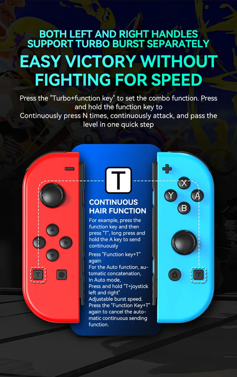 STORM WYRM Bluetooth Joystick for Switch NS Game Left and Right Wireless RGB With Light Small Handle JOY-02