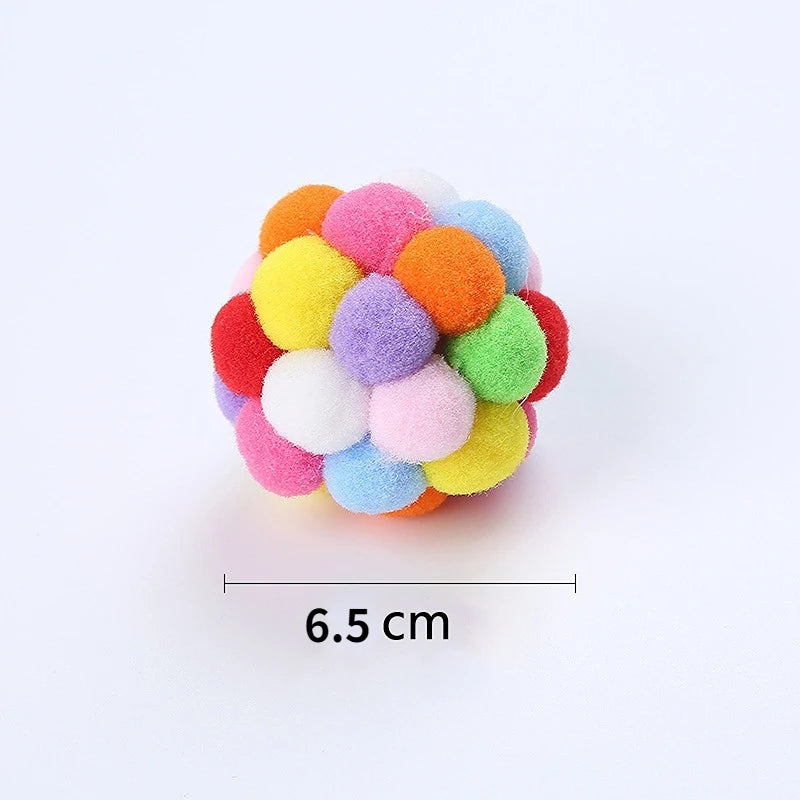 Interactive Plush Cat Toy Balls – Colorful Teaser Toys for Cats