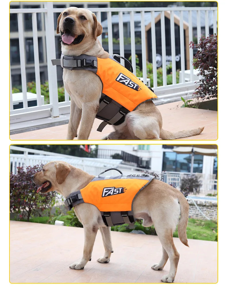 Pet Swimming Life Jacket Safety Vest for Dog in Summer Fashion Adjustable Reflective in Pool