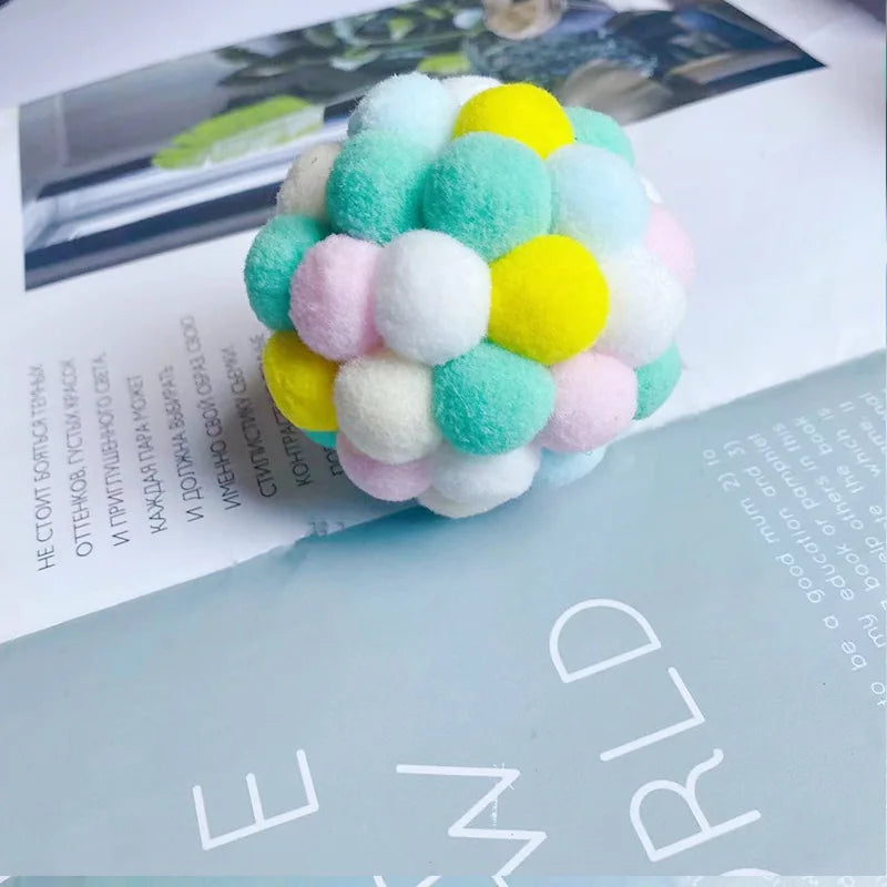 Interactive Plush Cat Toy Balls – Colorful Teaser Toys for Cats