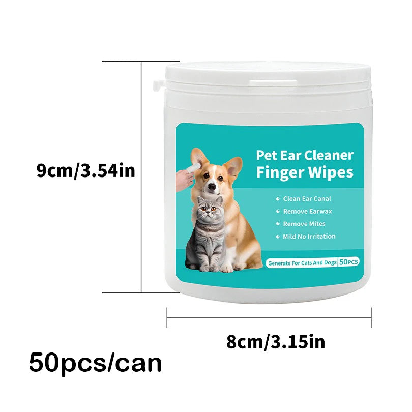 Pet cleaning products Ear cleaning wipes Ear care fingertips