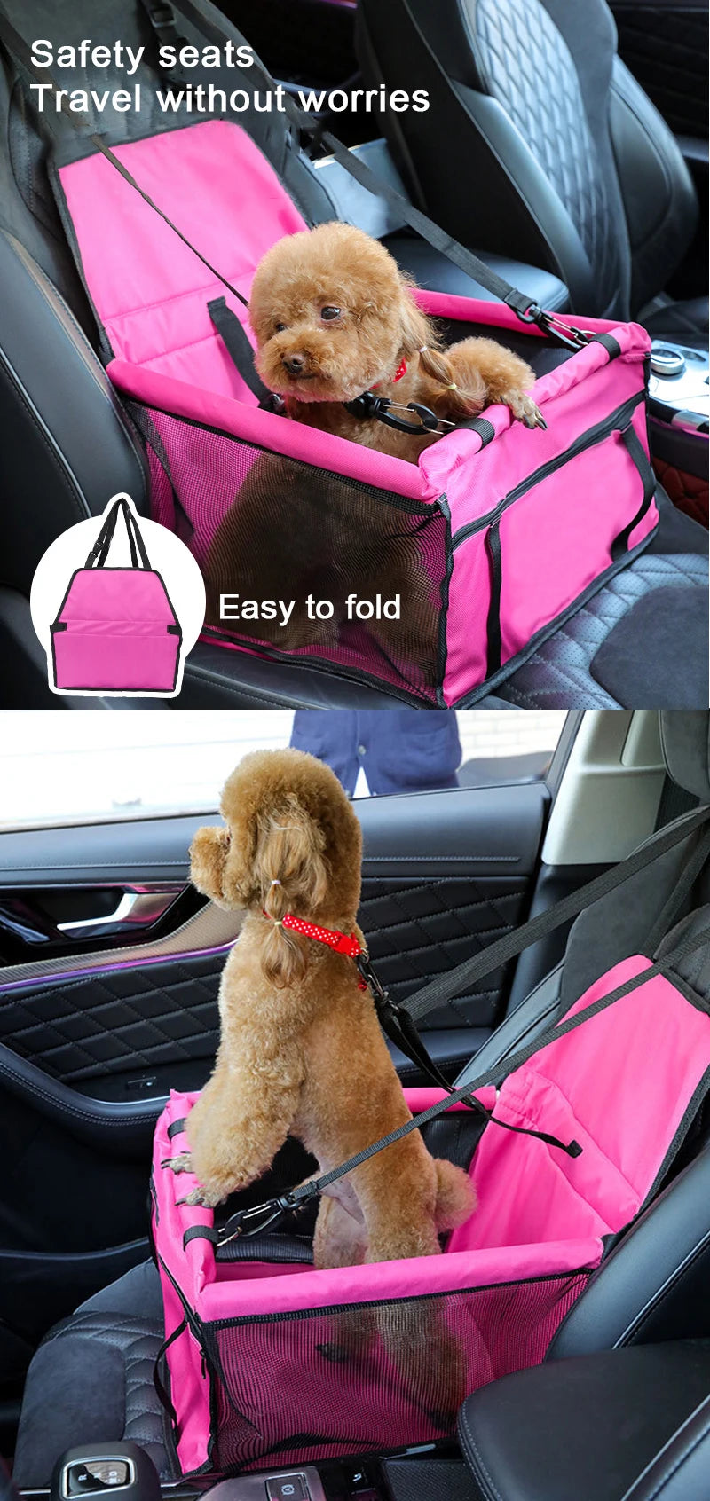 Dog Car Seat Cover Folding Hammock Pet Carriers Bag