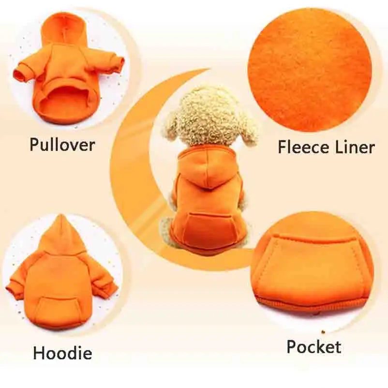Winter Dog Hoodie – Soft Fleece Jacket for Small and Medium Dogs