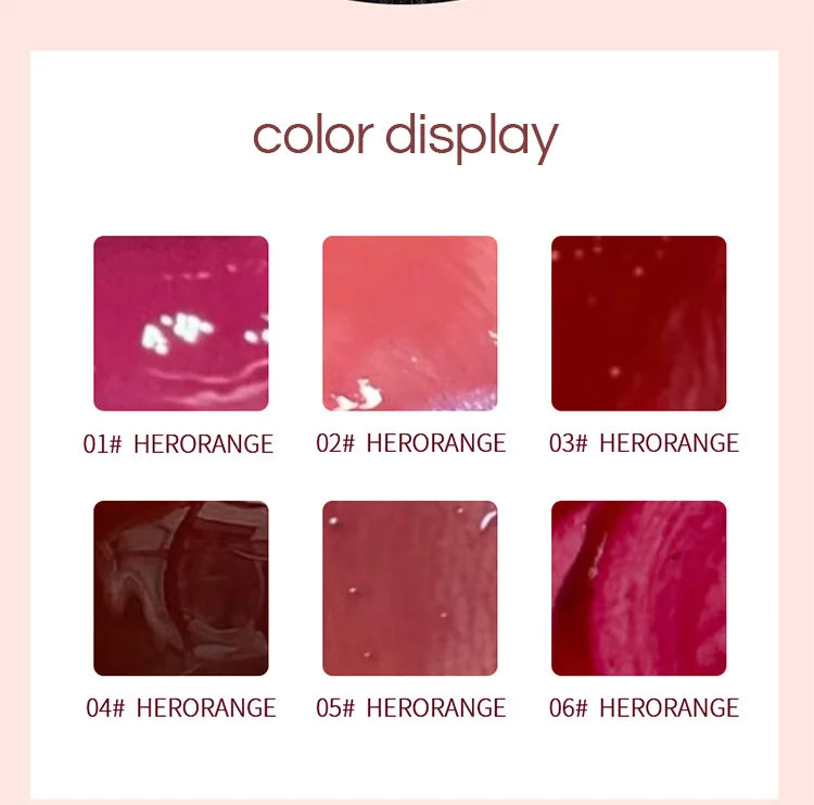 Lightly Glass Water Gloss Herorange Lip Glaze Mirror Moisturizing Plump Lips