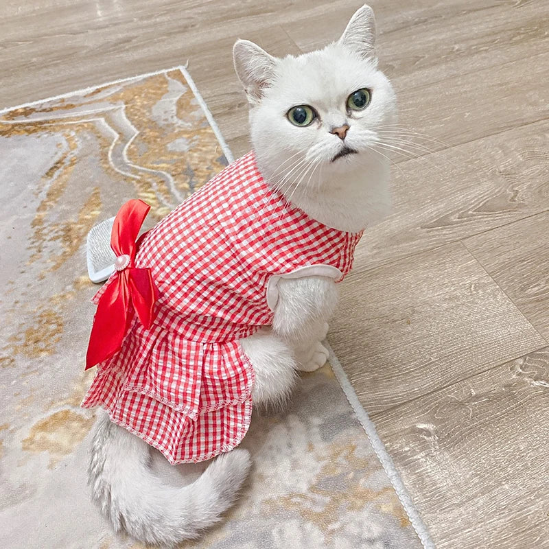 Cat Puppy Princess Dress for Cats Kitten