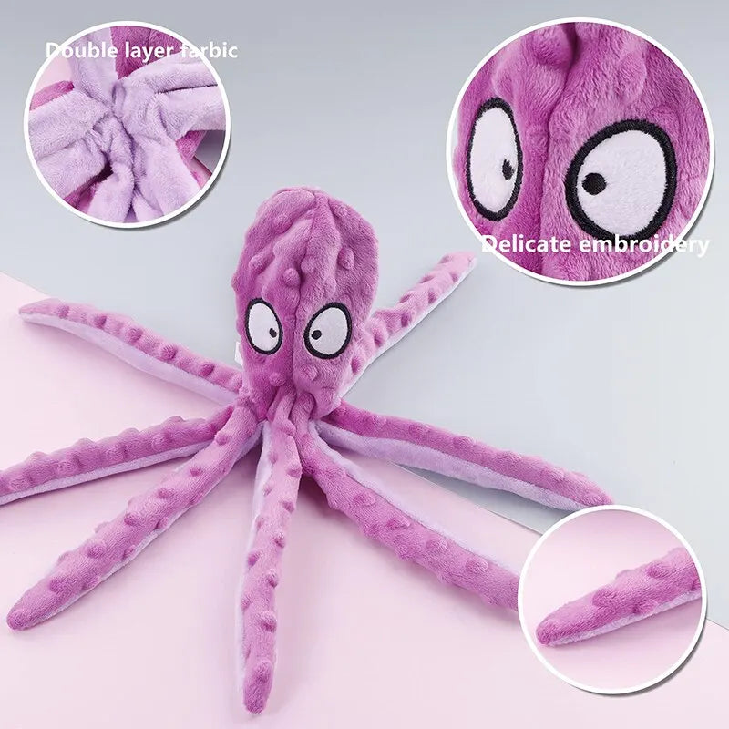 Plush Dog Toys Octopus Squeaky Dog Toys