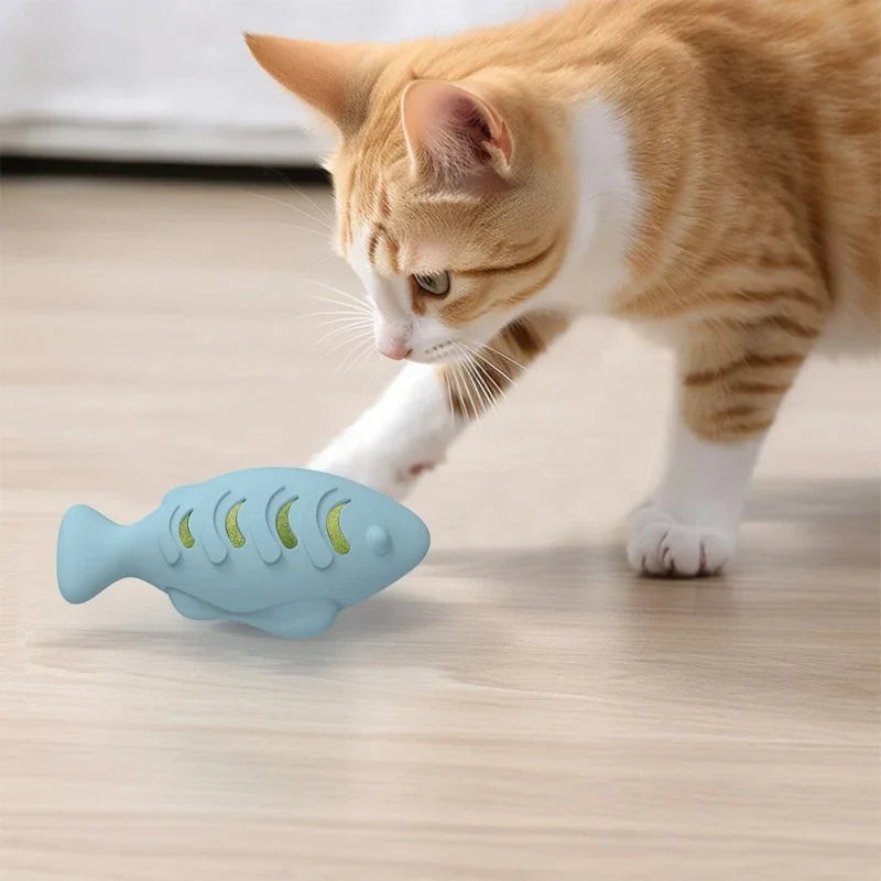 Cat Mint Bite-Resistant Silicone Toy – Fun and Healthy Playtime for Your Feline Friend