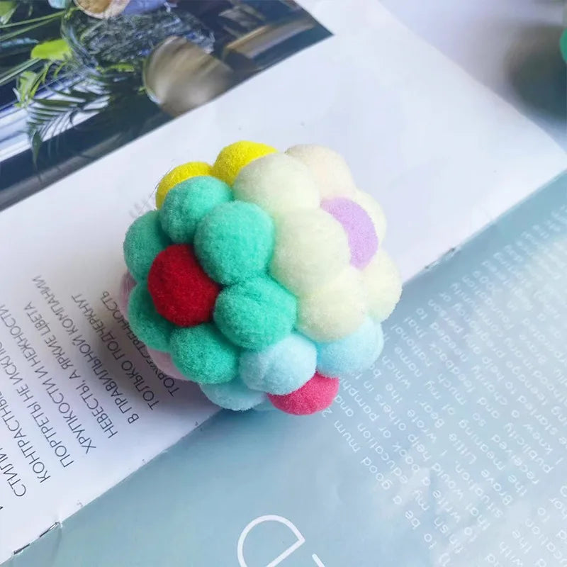 Interactive Plush Cat Toy Balls – Colorful Teaser Toys for Cats