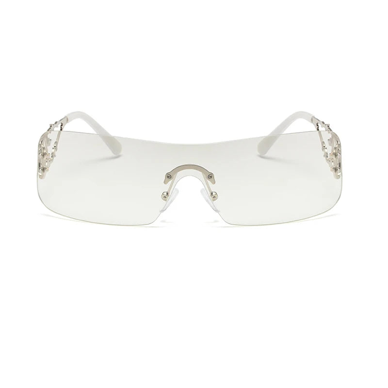 Fashion rimless Y2K sunglasses women men High quality trending product uv400