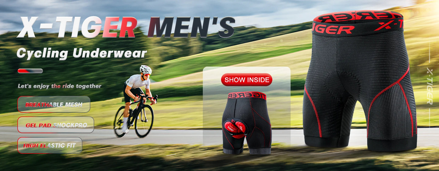 Cycling Underwear Shorts 5D Padded Sports Riding Bike Bicycle MTB Liner