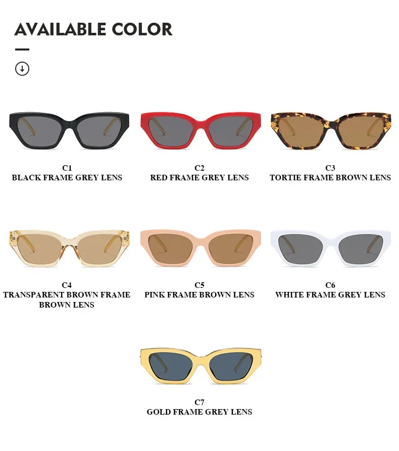 Women Vintage Brand Designer Black Sun Glasses UV400 Luxury Cat Eye