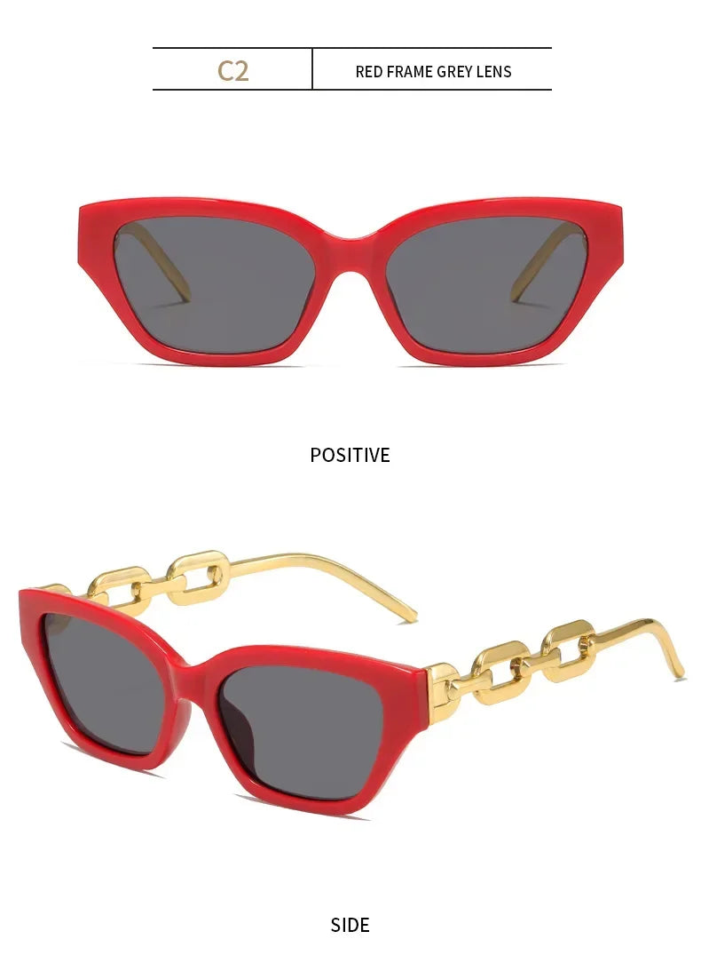 Women Vintage Brand Designer Black Sun Glasses UV400 Luxury Cat Eye