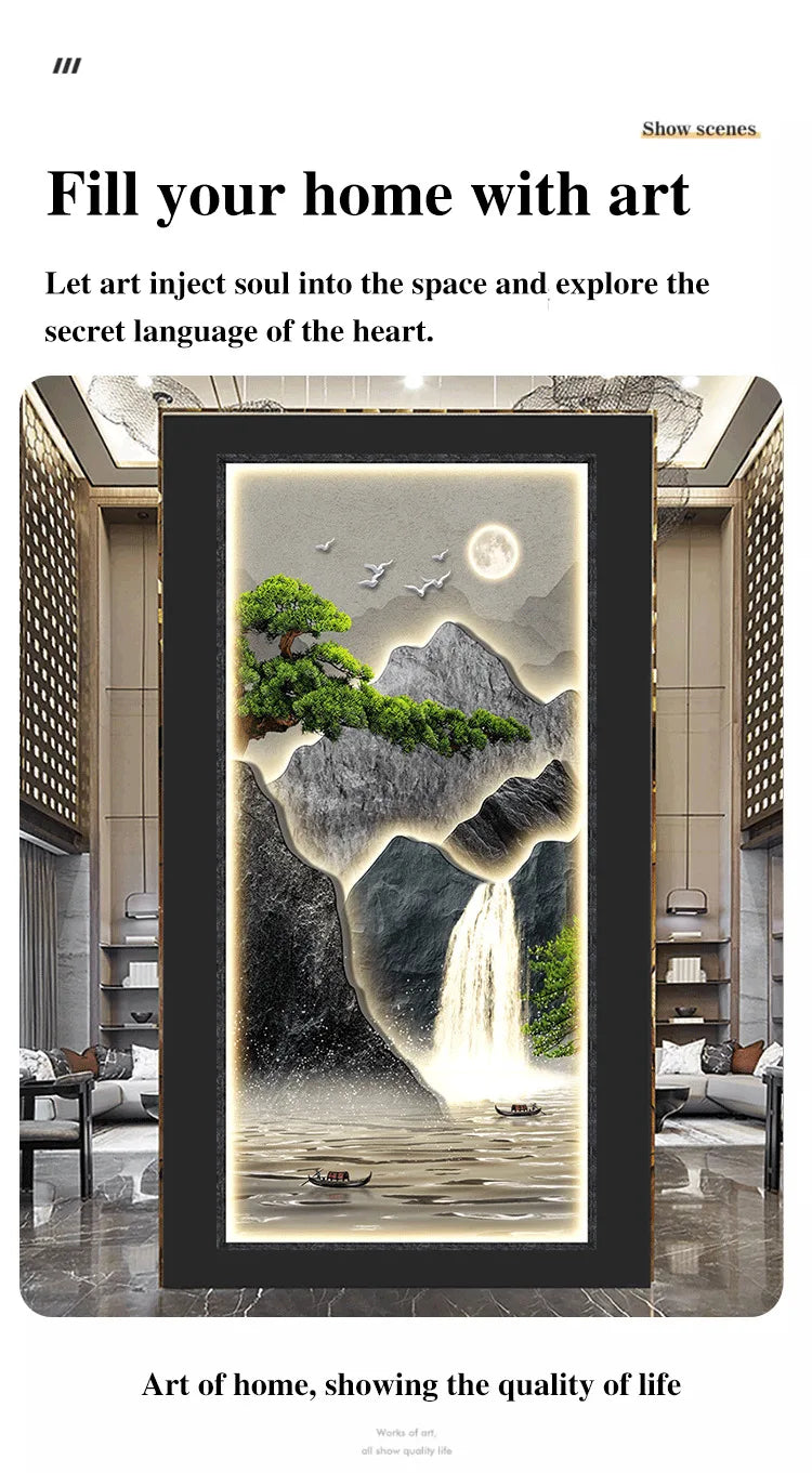 Modern Light and Shadow Wall Painting