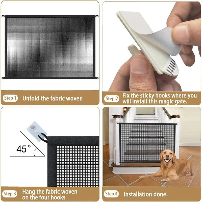 Pet Dog Barrier Fences With 4Pcs Hook Pet Isolated
