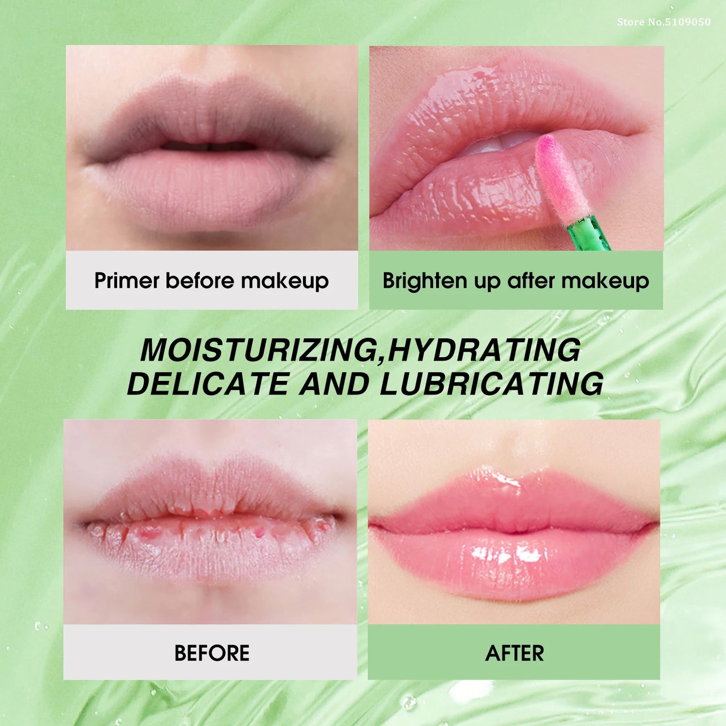 Batom Natural de Aloe Vera Lip Tint Longa Duração À Prova D'Água Hidratante
