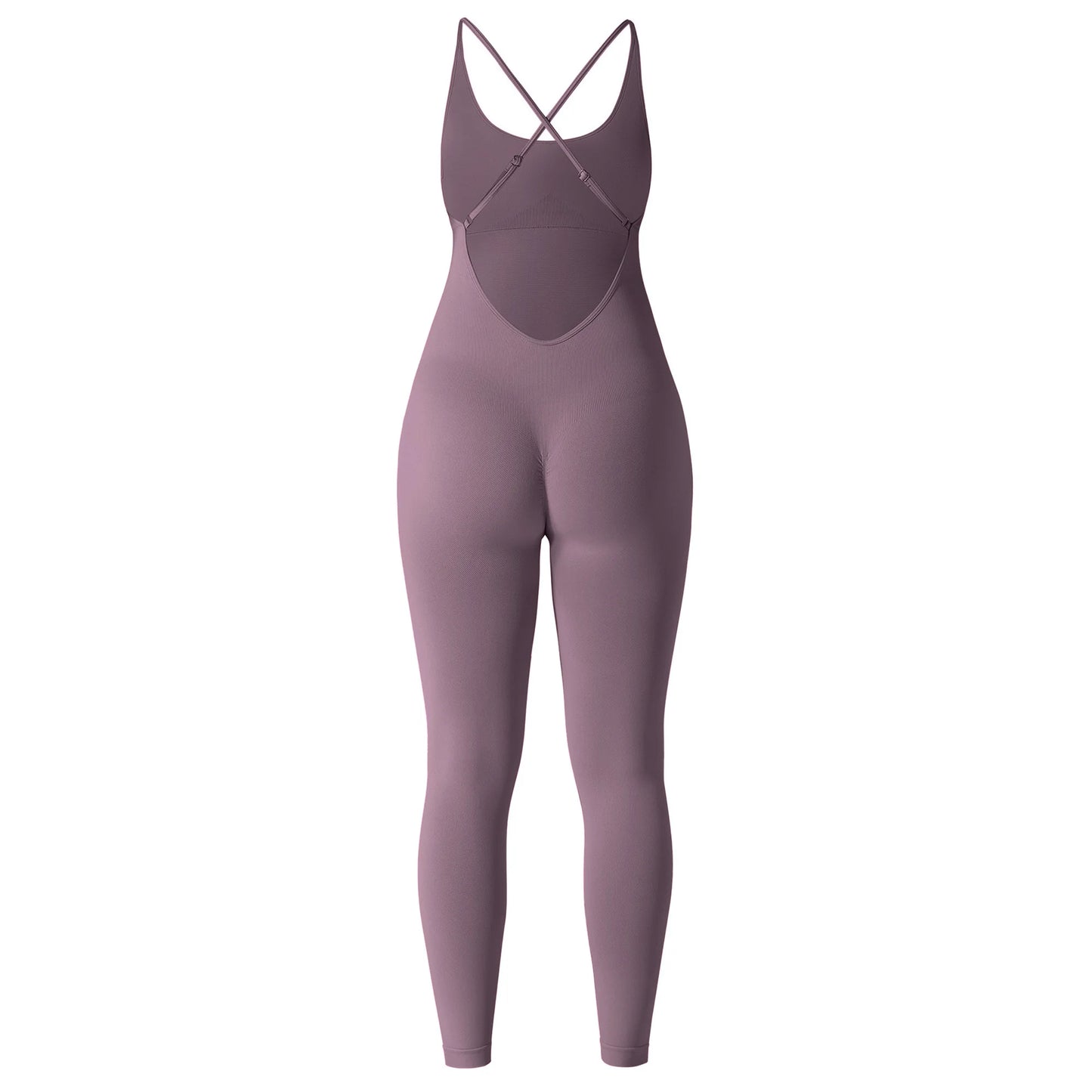 OMKAGI Women’s Full-Length Bodycon Jumpsuit – Sleeveless Athletic & Casual Wear