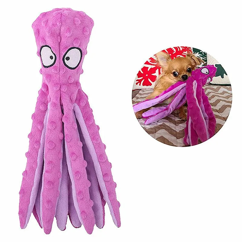 Plush Dog Toys Octopus Squeaky Dog Toys