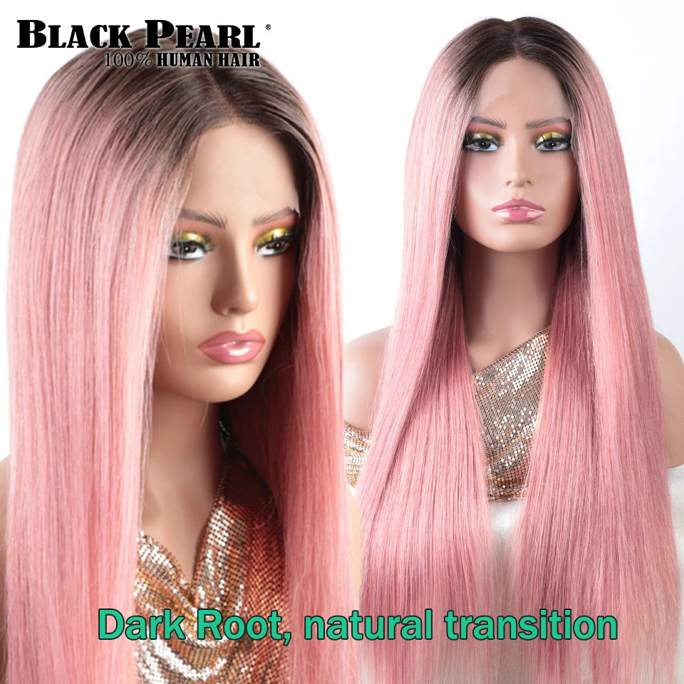 Human Hair Preplucked Wigs Straight Lace Front For Women Brazilian