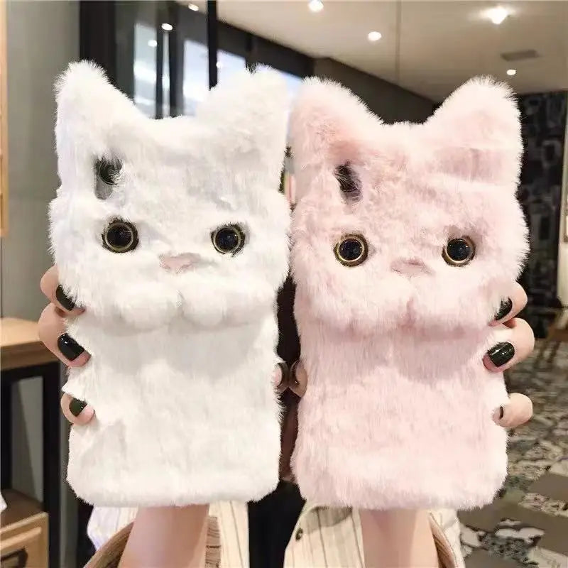 Plush Fur Phone Case For iPhone 15 14 XS XR X 13 12 11 Pro Max fluffy Fur Cover For iPhone 6 6S 7 8 Plus Cases