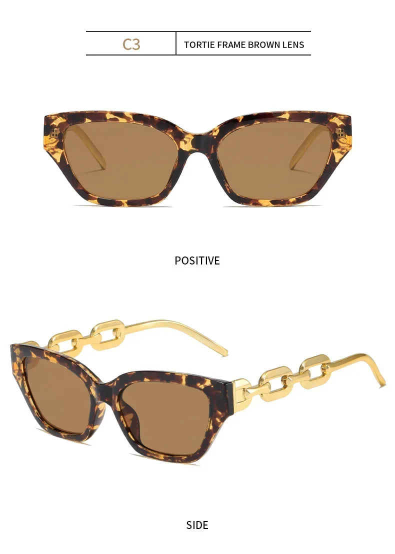 Women Vintage Brand Designer Black Sun Glasses UV400 Luxury Cat Eye