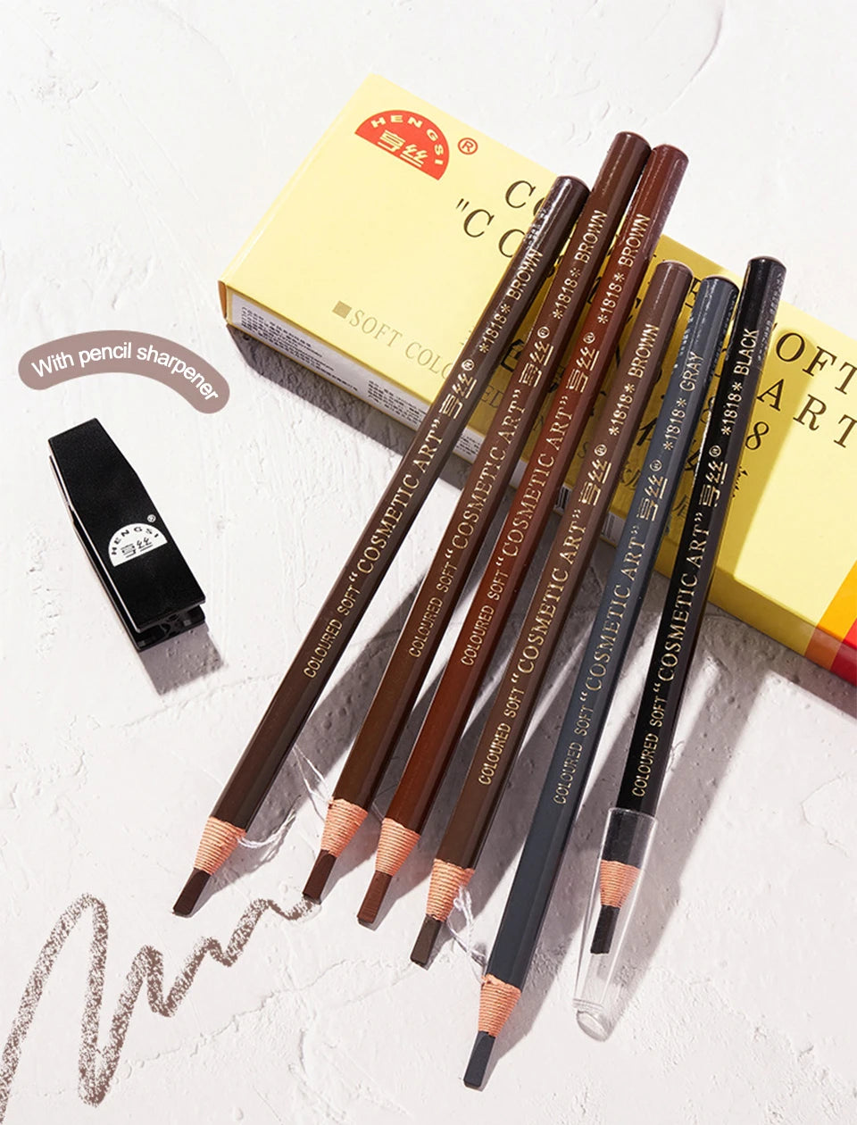 Tear-Off Pull Line Eyebrow Pencil – Perfect Brows Every Time 6 Colors Option Eyebrow Pencil Waterproof