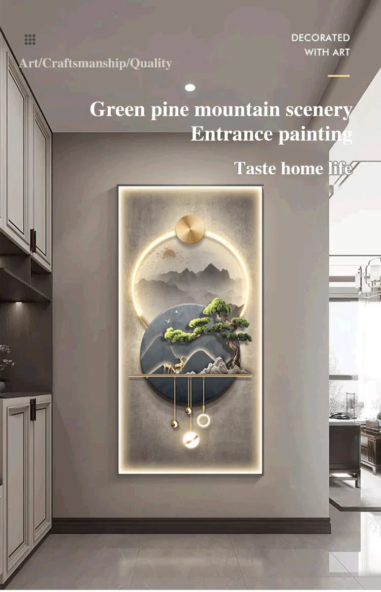 Modern Light and Shadow Wall Painting