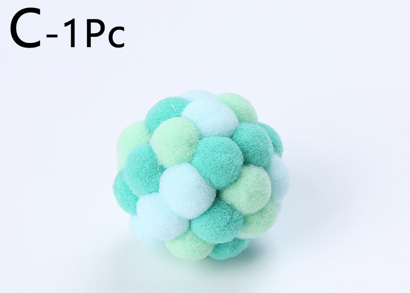 Interactive Plush Cat Toy Balls – Colorful Teaser Toys for Cats