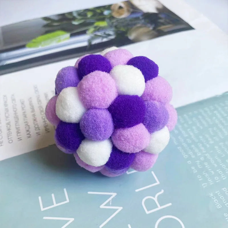 Interactive Plush Cat Toy Balls – Colorful Teaser Toys for Cats