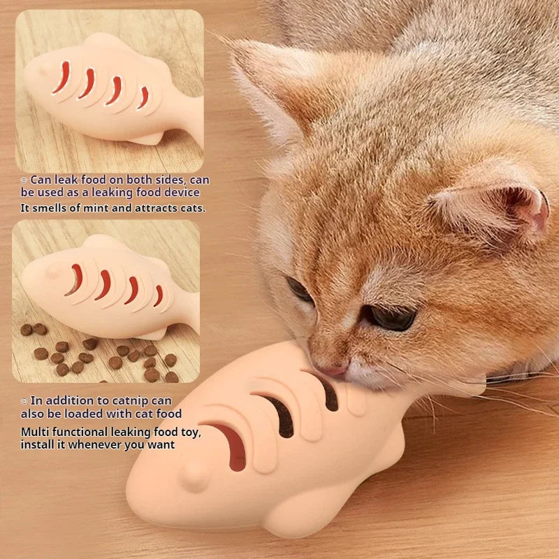 Cat Mint Bite-Resistant Silicone Toy – Fun and Healthy Playtime for Your Feline Friend